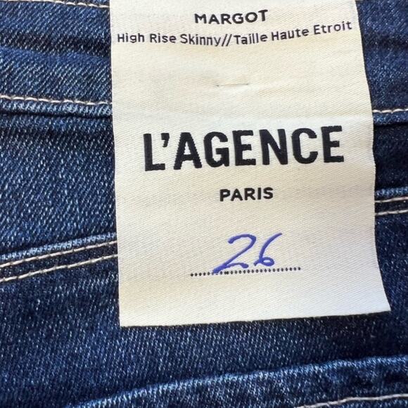 L’AGENCE Margot High Rise Skinny Blue Jeans Size 26 - Picture 7 of 9
